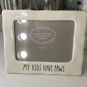 Rae Dunn Cream 'My Kids Have Paws' Frame